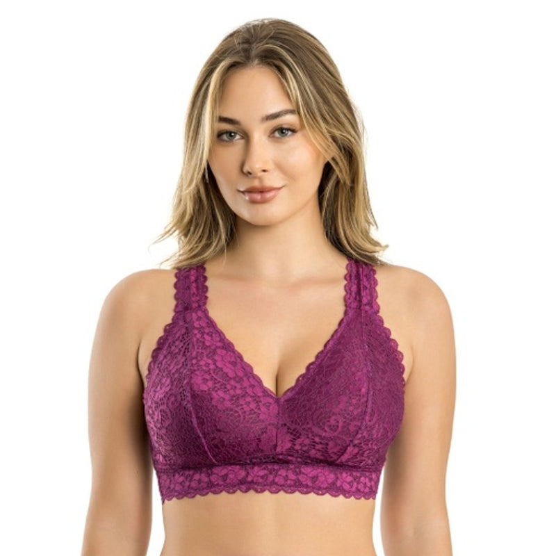 Parfait - Womens Adriana Wire Free Lace Bralette - Blackberry