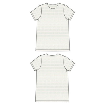 Liverpool Los Angeles - Womens Short Sleeve Crew Neck Knit Tee with Rib Trim