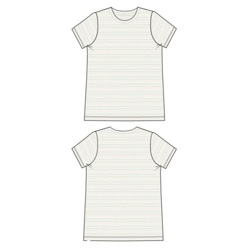 Liverpool Los Angeles - Womens Short Sleeve Crew Neck Knit Tee with Rib Trim