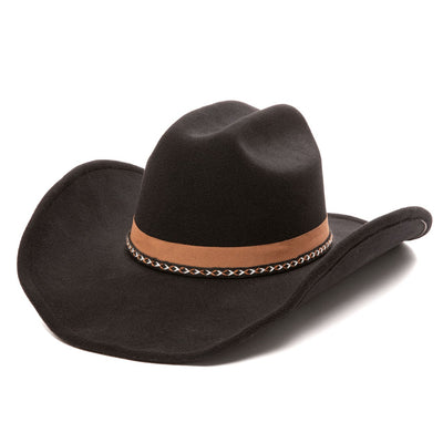 San Diego Hat Company - Shadow Mens Faux Felt Pinch Crown Cowboy