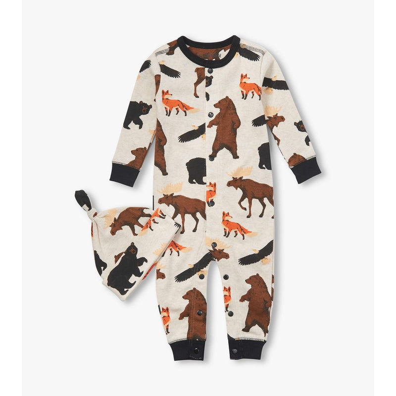 Little Blue House - Wildlife Baby Coverall & Hat