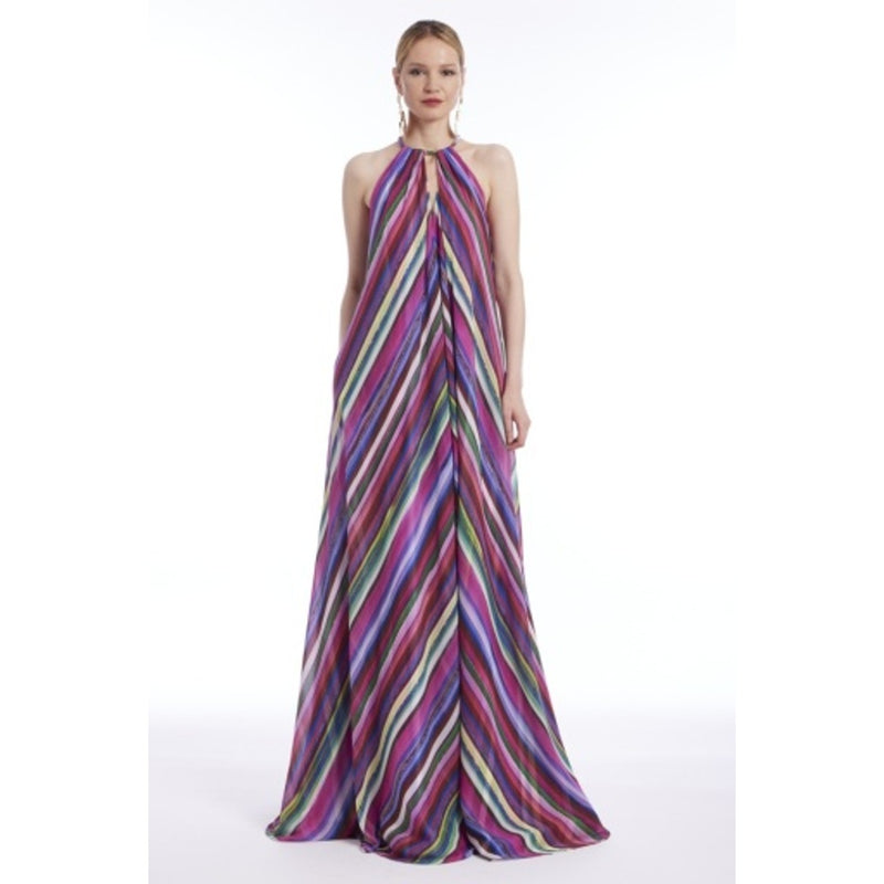 Badgley Mischka - Womens Stripe Halter