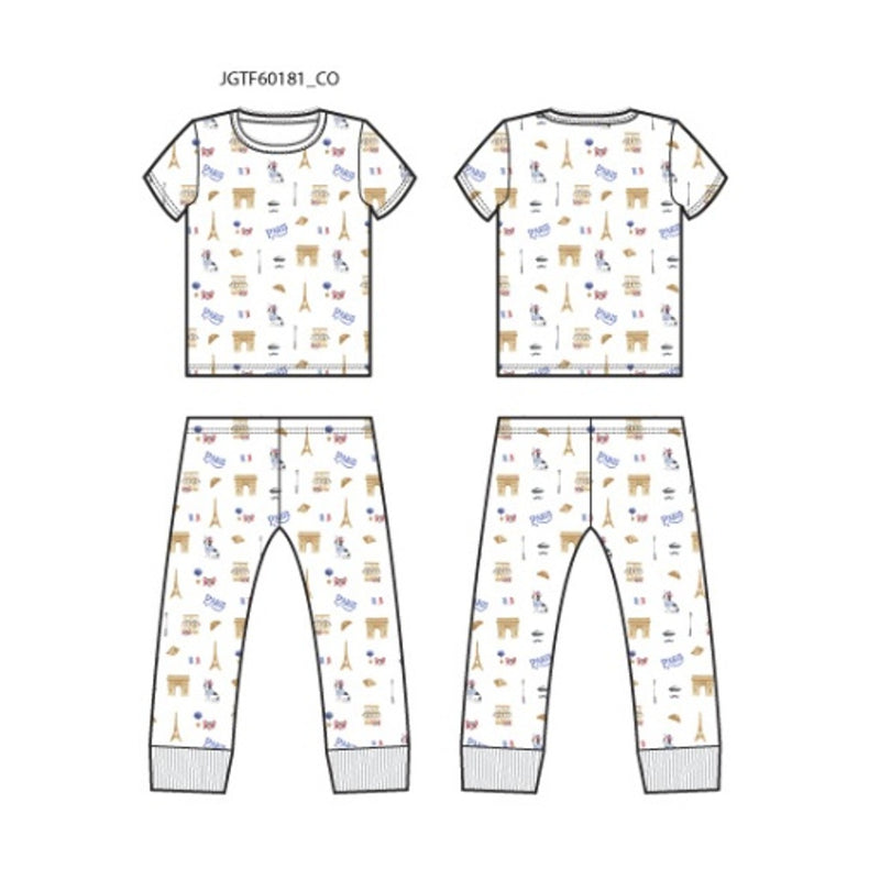 Janie and Jack - K Long Sleeve Paris Sleep Sb1 S0