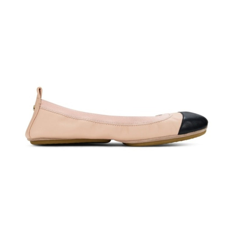 Yosi Samra - Womens Samantha Foldable Ballet Flat in Blush/Black