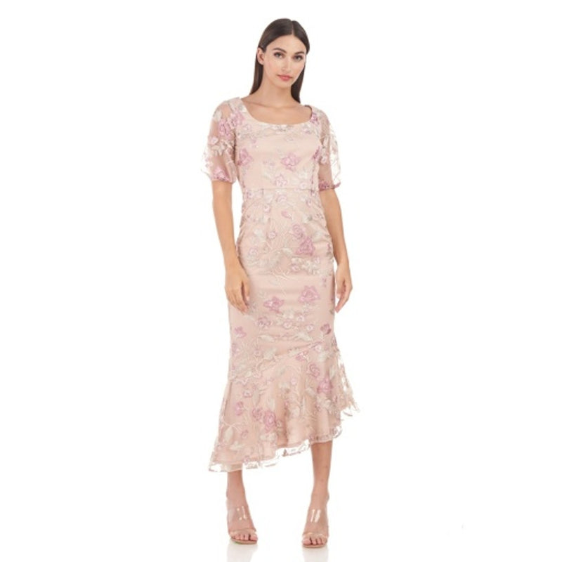 JS Collections - Womens Andrea Flounce High Low Dress
