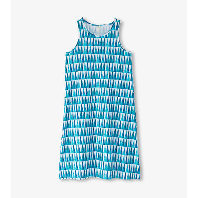 Little Blue House - Unisex Tank Dress Painted Triangles