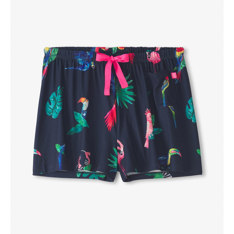 Little Blue House - Unisex Tropical Birds Pj Shorts in a Bag