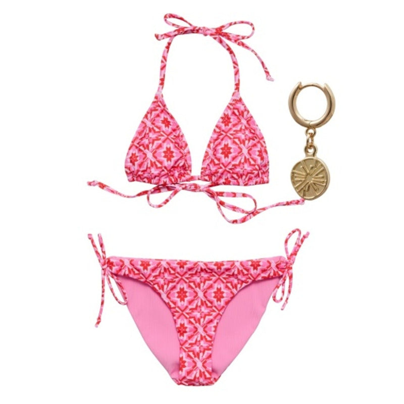 Snapper Rock - Girls Pink Pop Geo Teen Triangle Bikini