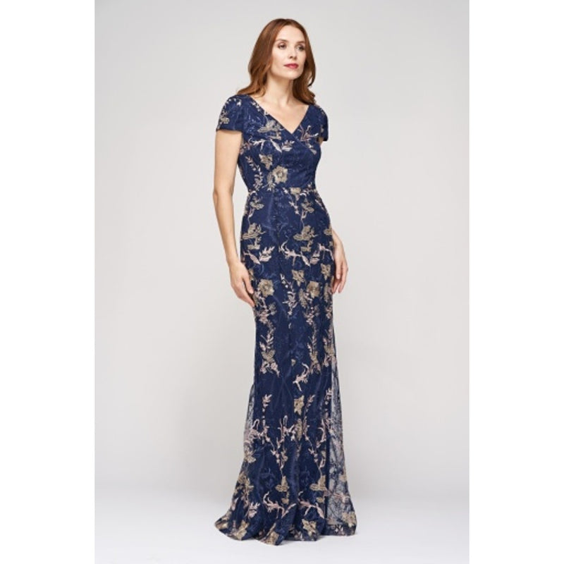 JS Collections - Womens Zara Metallic Mermaid Gown