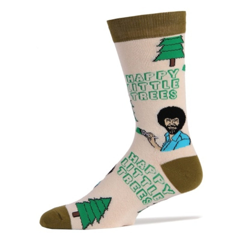Oooh Yeah - Mens Crew Always Happy Trees Bob Ross