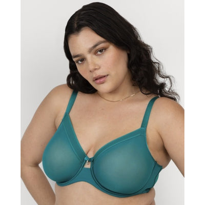 Ariela - Womens Sheer Mesh Full Coverage Unlined Underwire Bra - Fanfare