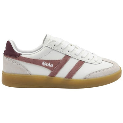 Gola - Womens Viper Leather Sneakers - White/Brownrose/Windsor Wine/Gum