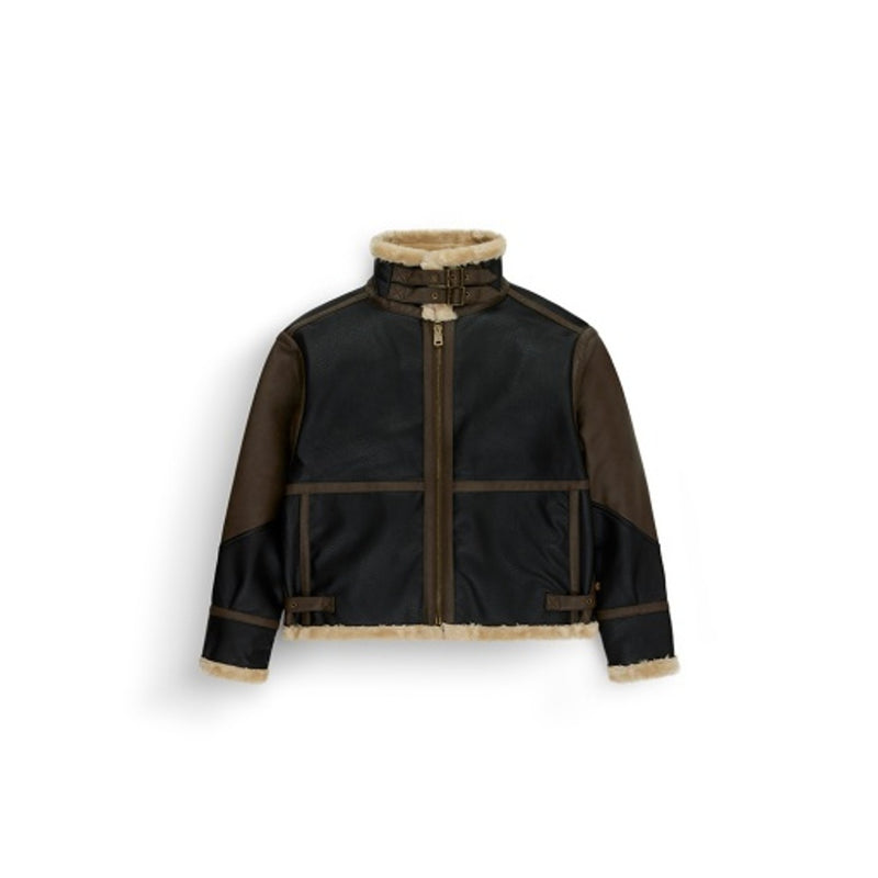 Alpha Industries - Mens Faux Leather B-3 Mod Jacket
