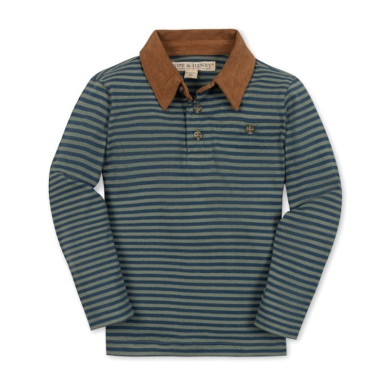Hope & Henry - Boys Organic Jersey Polo with Cord Collar