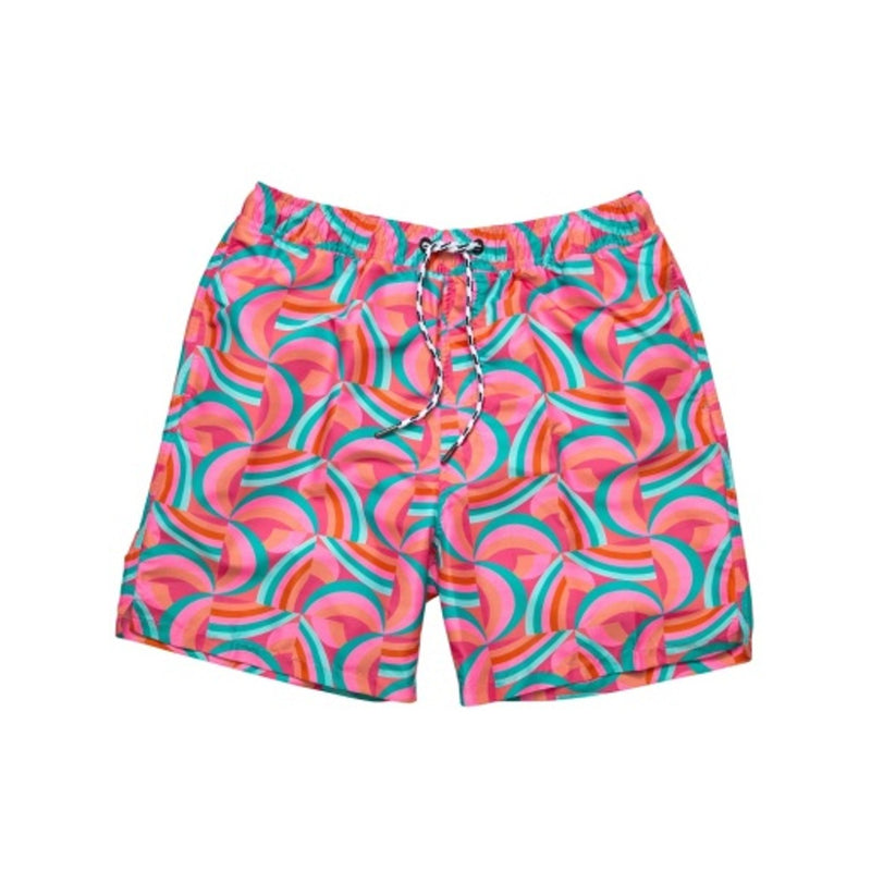 Snapper Rock - Mens Geo Melon Sustainable Swim Short