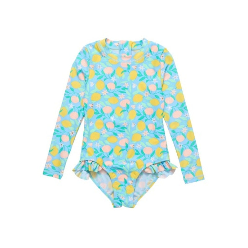 Snapper Rock - Girls Lemon Drops Long Sleeve Surf Suit
