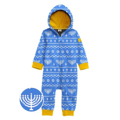 Tipsy Elves - Baby / Toddler Blue Hanukkah Jumpsuit