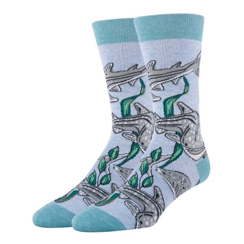 Oooh Yeah - Mens Whale Shark-Aquatic-Mens Crew Socks