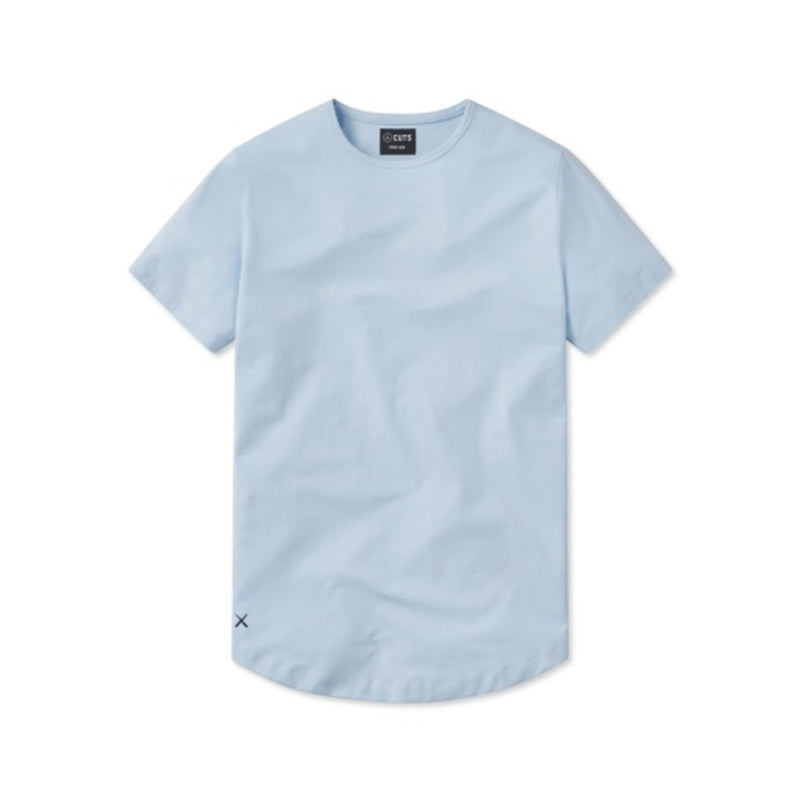 Cuts - Mens Ao Curve-Hem Tee - Sky