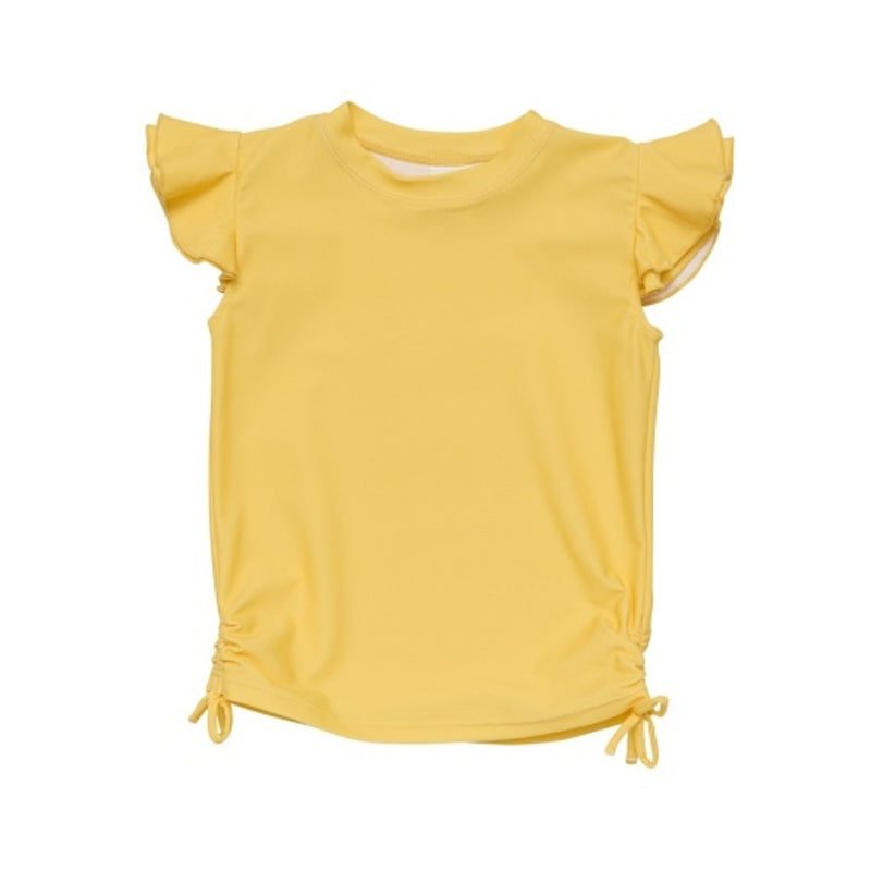 Snapper Rock - Girls Marigold Flutter Sleeve Rash Top