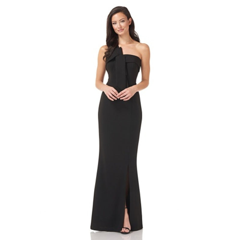 JS Collections - Womens One Shoulder Bow Gown