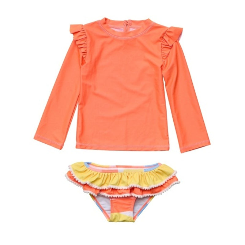 Snapper Rock - Girls Good Vibes Long Sleeve Ruffle Set
