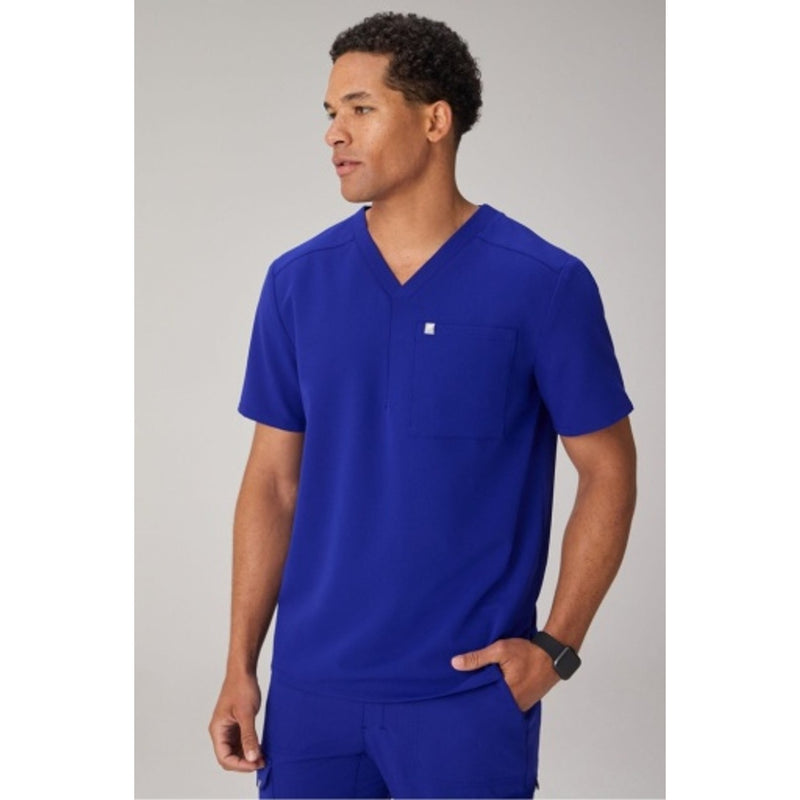 Fabletics - Mens Helix Scrub Top - Galaxy Blue