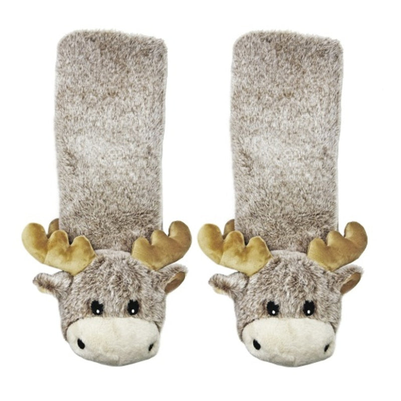 Oooh Yeah - Womens Moose Up Women's Plush Hugger Slippers