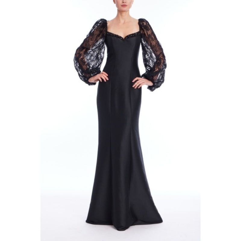 Badgley Mischka - Womens Lace Emb Sleeve