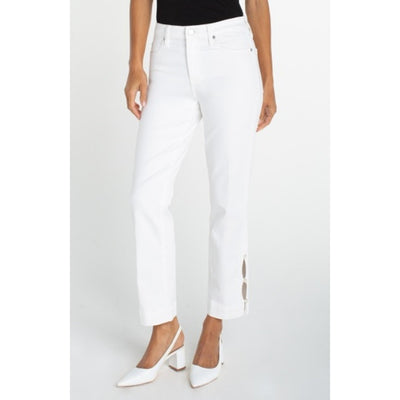 Liverpool Los Angeles - Womens Kennedy Crop Straight with Pearl Trim 27 Inseam