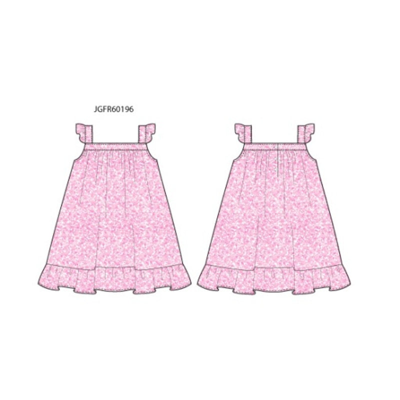 Janie and Jack - Kids with Pink Flower Nightgown Pink