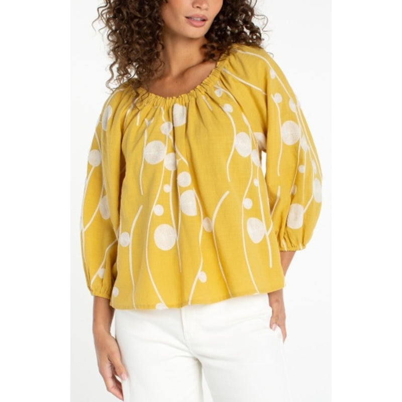 Liverpool Los Angeles - Womens 3/4 Sleeve Woven Top