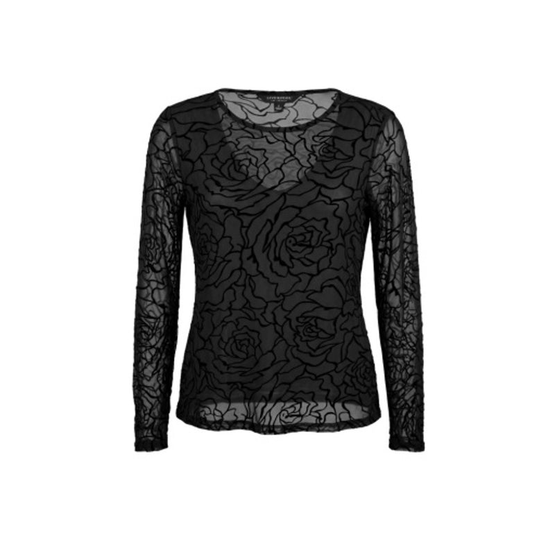 Liverpool Los Angeles - Womens Long Slv Layered Knit Top with V Detail