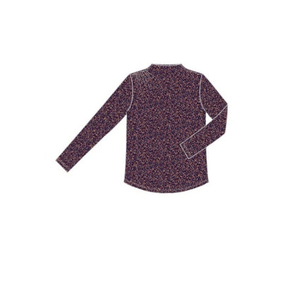 Liverpool Los Angeles - Womens Long Slv Mock Neck Knit Top with Shirring