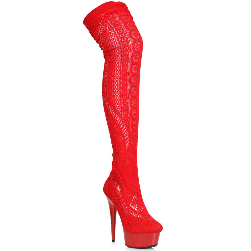 Ellie Shoes - 6" Stiletto Stocking Thigh High Boot