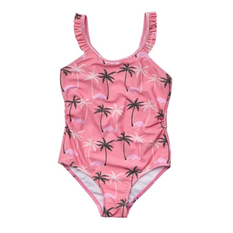 Snapper Rock - Girls Palm Paradise Frill Strap Swimsuit