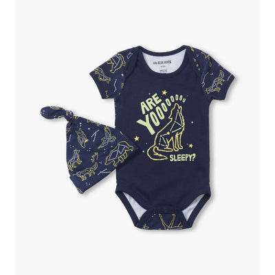 Little Blue House - Are You Sleepy Baby Bodysuit with Hat