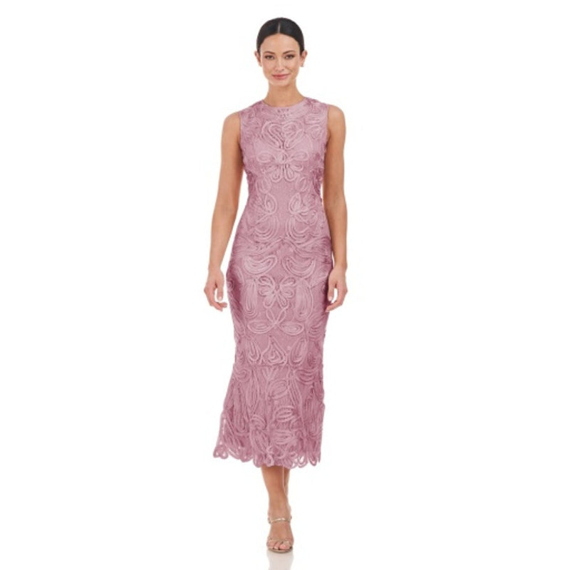 JS Collections - Womens Meli Soutache Tea Length Dress