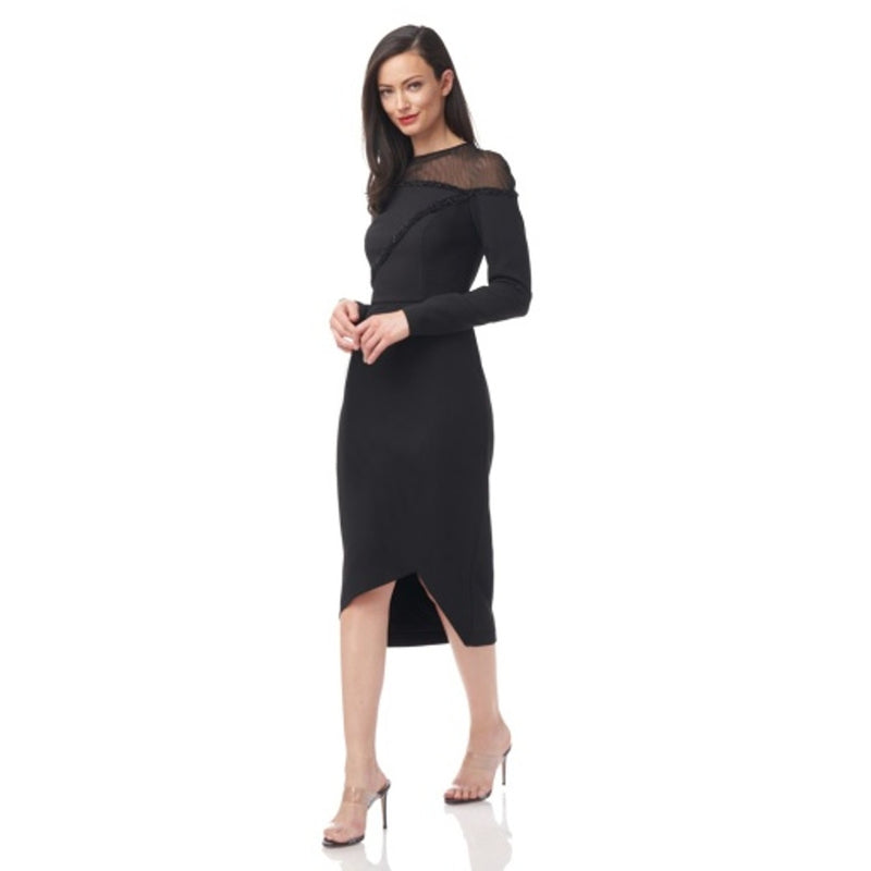 JS Collections - Womens Zea Illusion Knee Length Dress