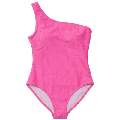 Snapper Rock - Womens Bubblegum Bloom One Shoulder Swimsuit