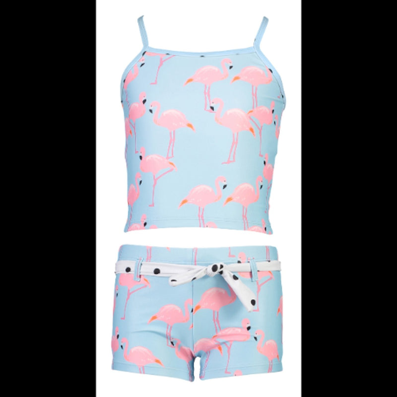 Snapper Rock - Girls Flamingo Social Tankini