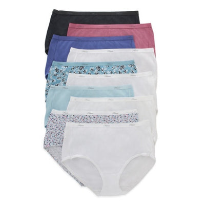Hanes - Womens Cotton Assorted Briefs 10-Pack