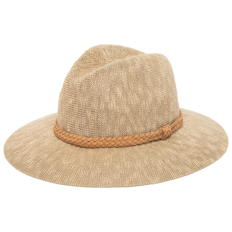 San Diego Hat Company - Any Day Fedora Machine Knit with Braided Trim