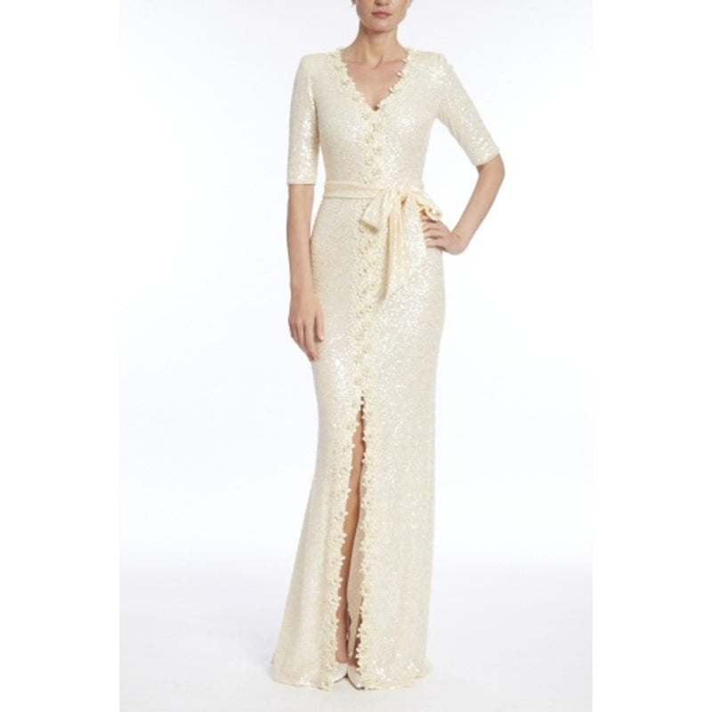Badgley Mischka - Womens Trim Frt Sqn Gown