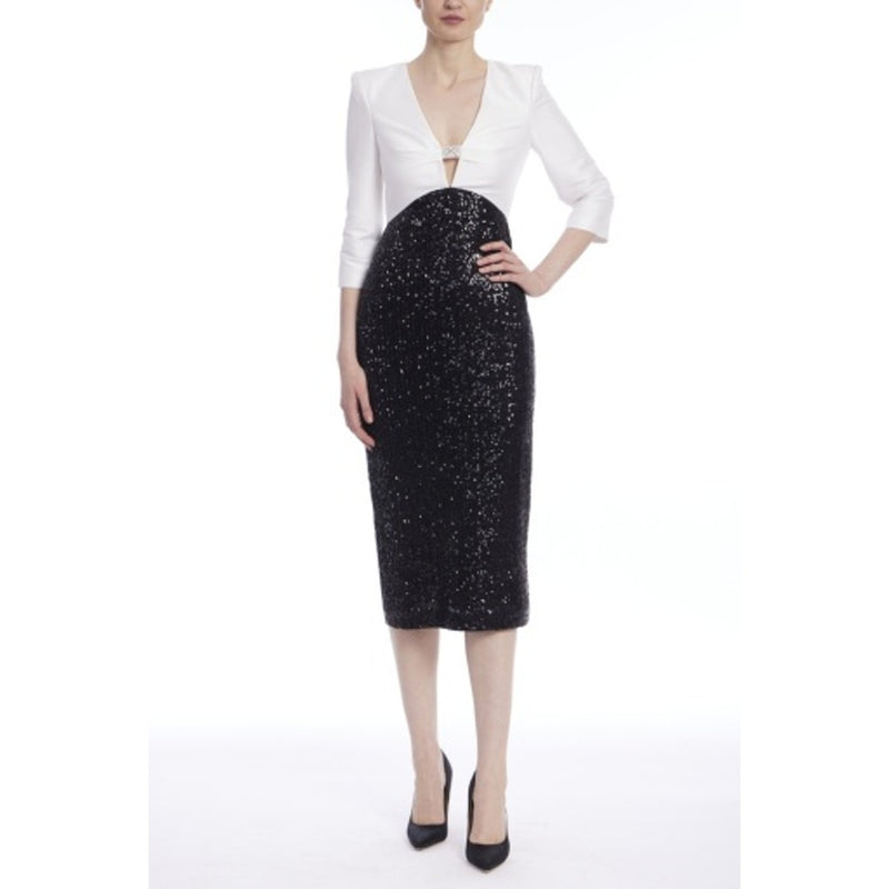 Badgley Mischka - Womens Blk White Cf Brooch