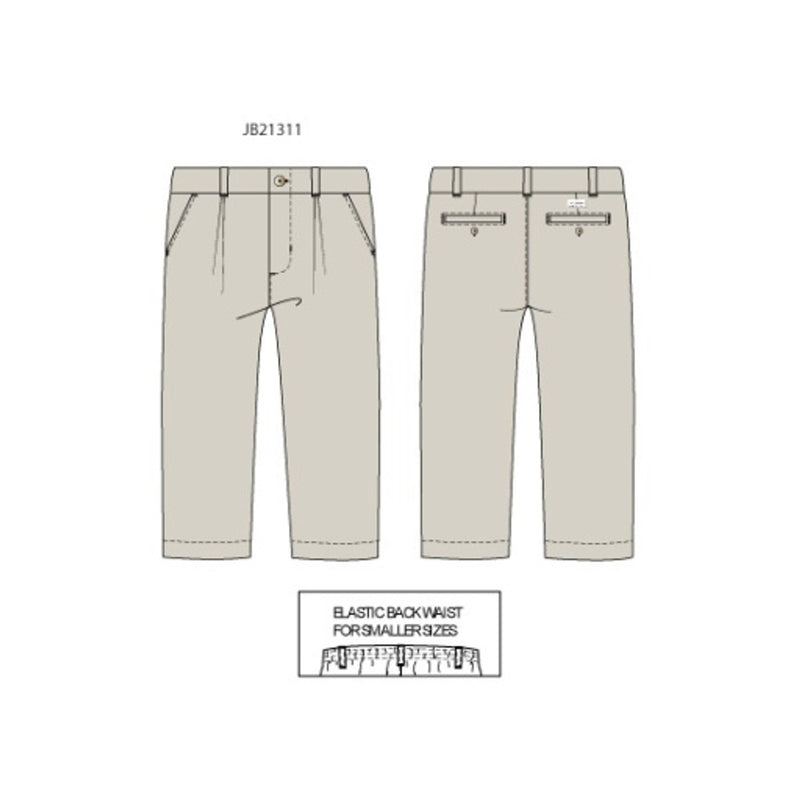 Janie and Jack - Boys with Es Bone Pleated Stretch Twill Pant E1