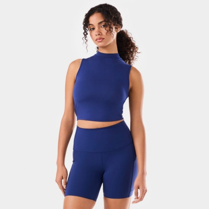 Thirty Three Threads - Unisex Mock Neck Tank Deep Navy