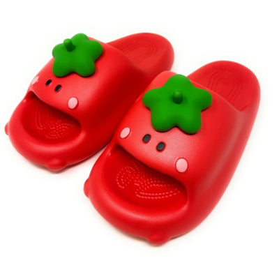Oooh Yeah - Kids Red Berry Tomato-Silly Slides-Unisex-Kid-Sm