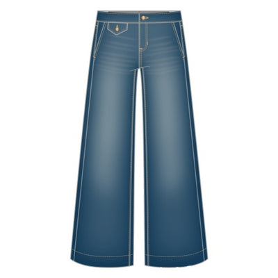 Liverpool Los Angeles - Womens Stride Wide Leg with Trouser Details 25" Ins