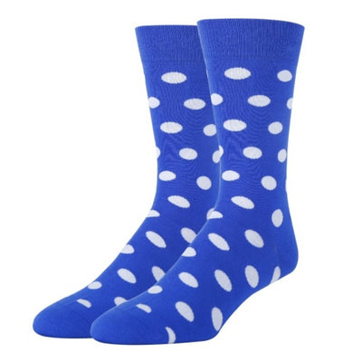 Oooh Yeah - Mens Polka Dot Royal-Spirit-Mens Crew Socks